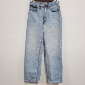 Madewell Womens Perfect Vintage Wide Leg Crop Jeans Size 27 Tall Blue High Rise